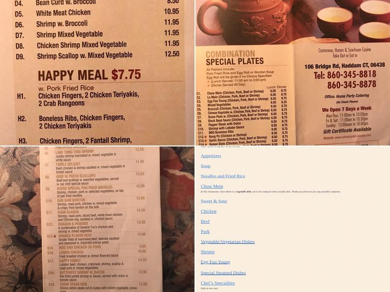 China Royale Menu