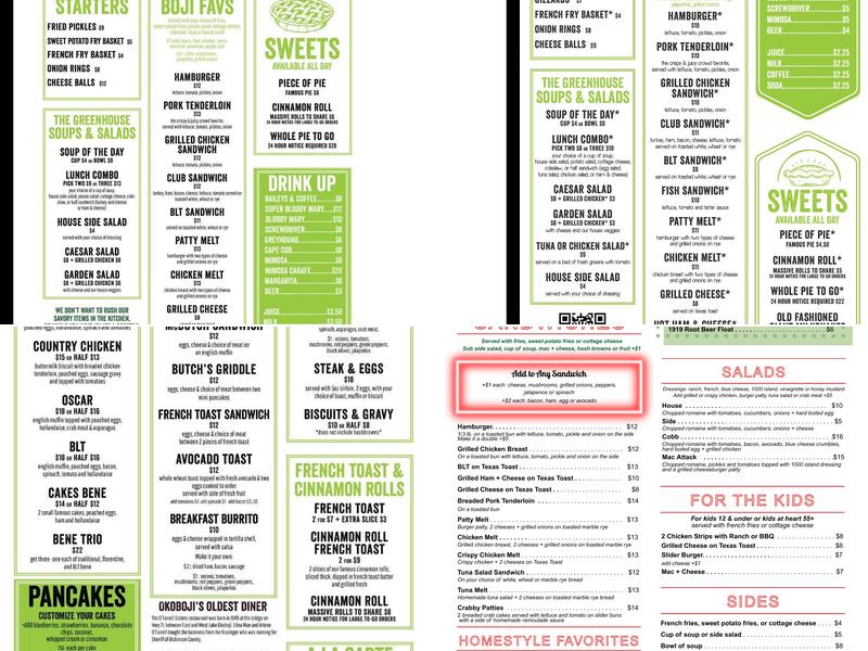 O'Farrell Sisters Menu