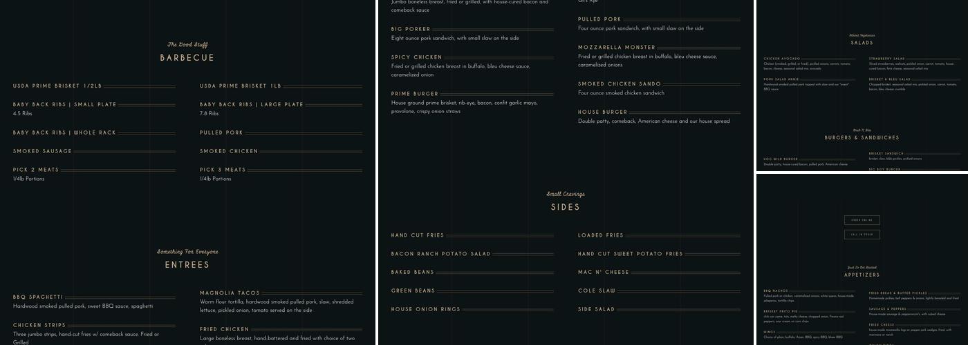 Magnolia Blues BBQ Company Menu