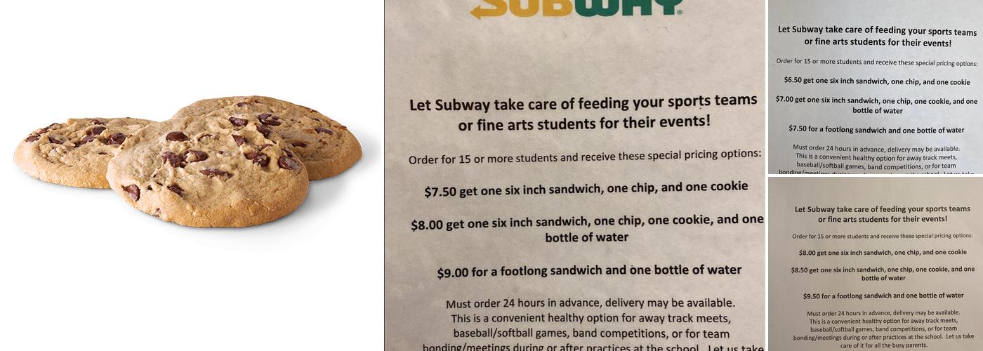 Subway Menu
