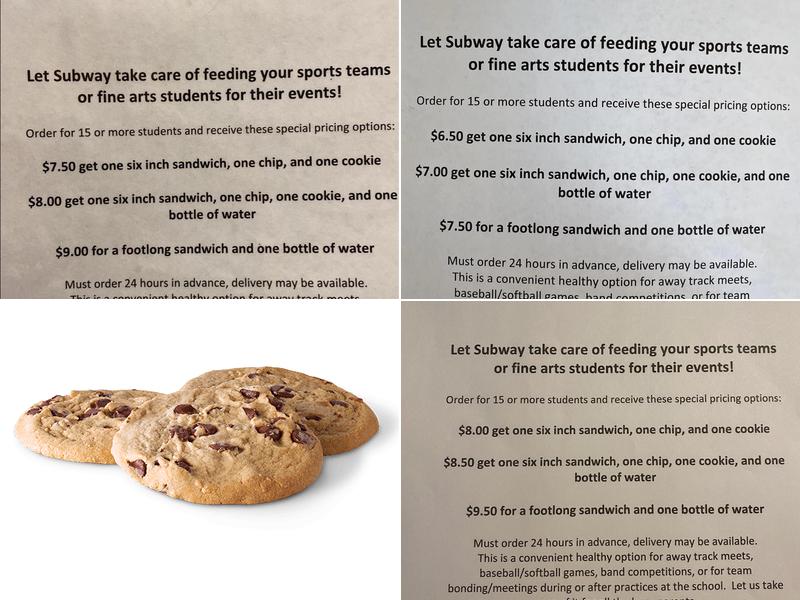 Subway Menu