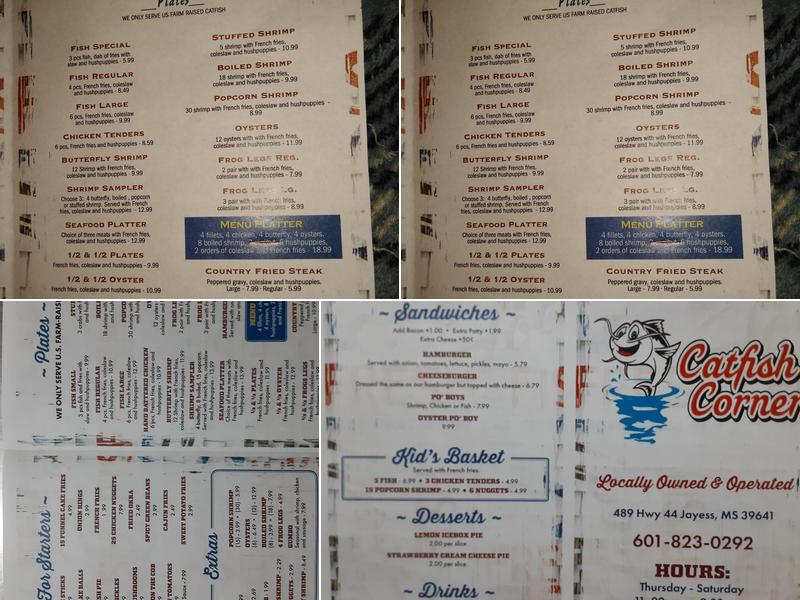 Catfish Corner Menu