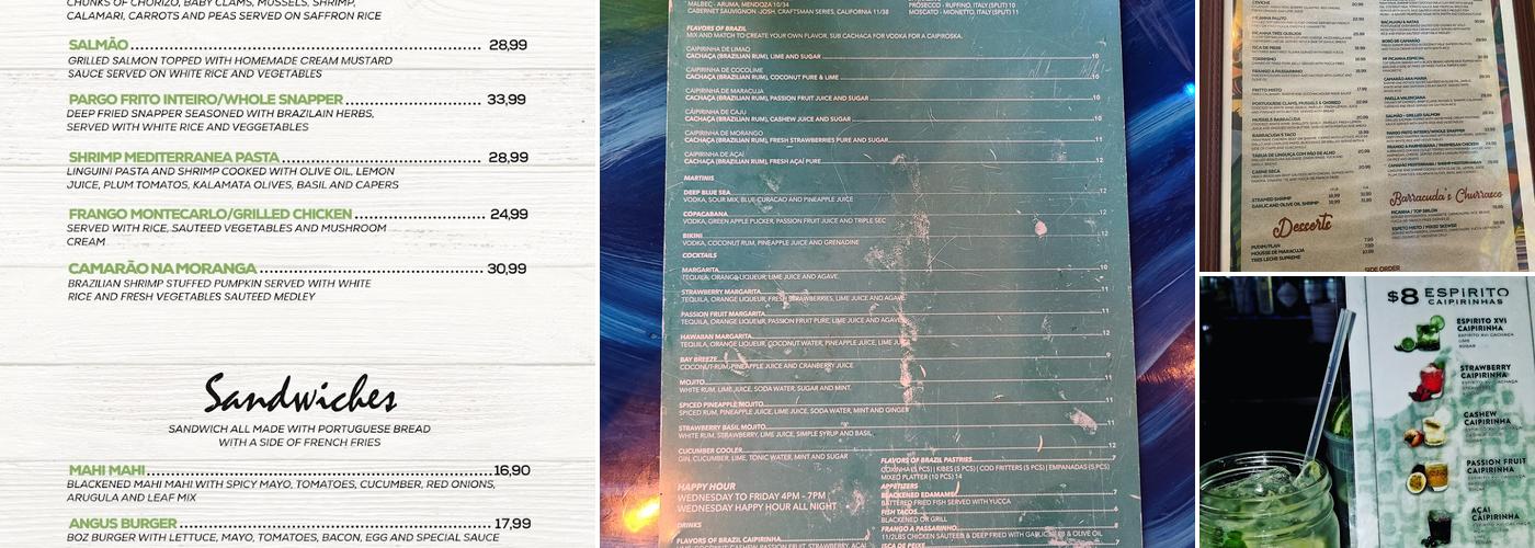 Barracuda Seafood and Grill Menu