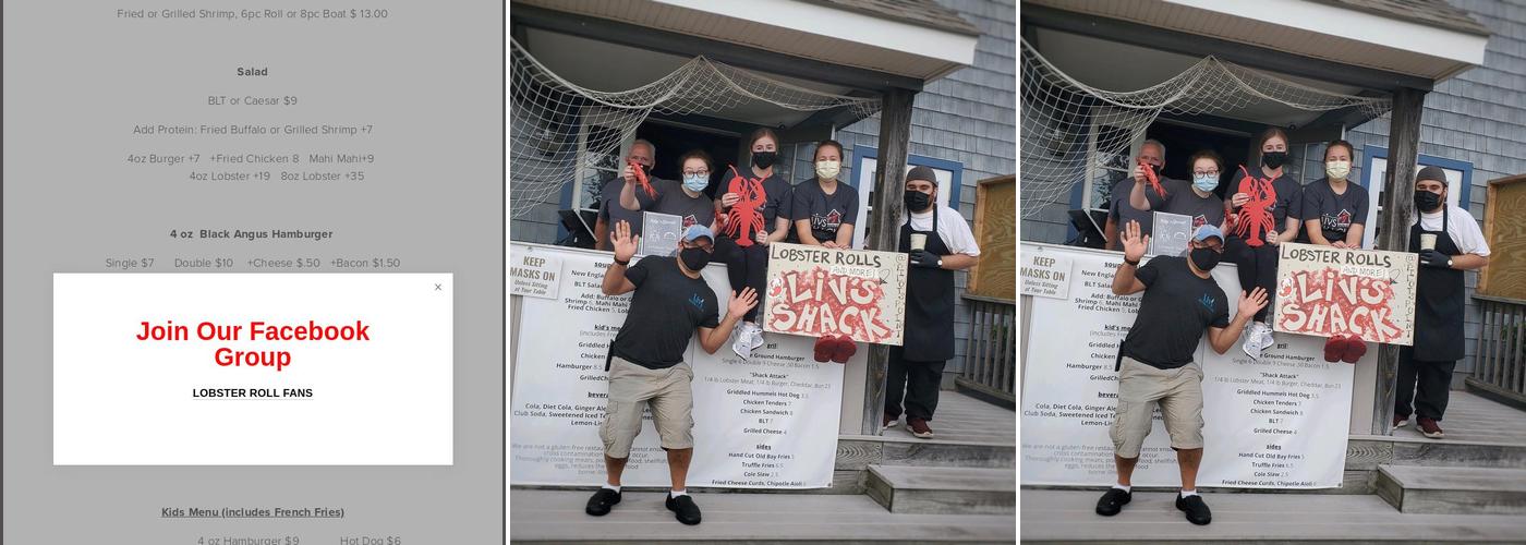 Liv's Shack Westbrook Menu