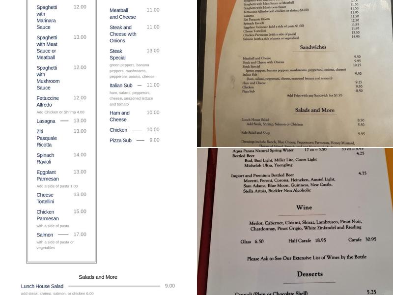 Pasquale's Menu