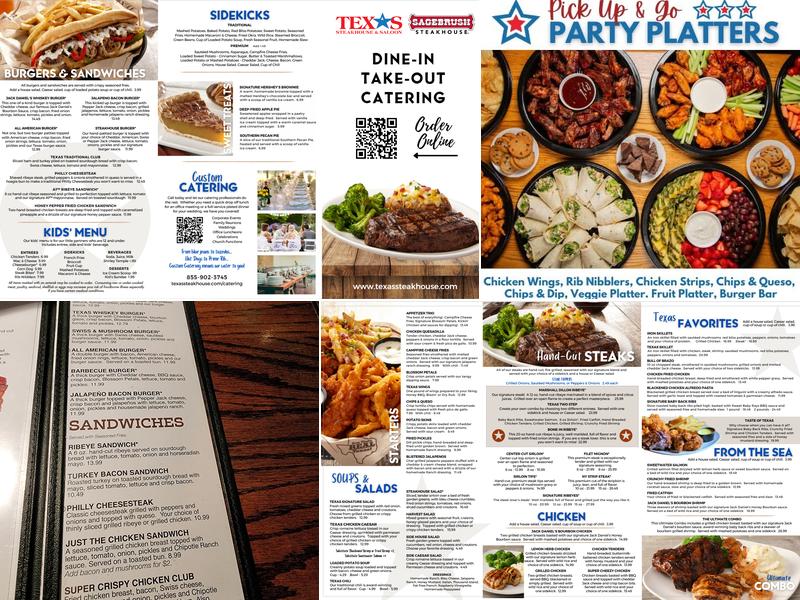 Texas Steakhouse & Saloon Menu