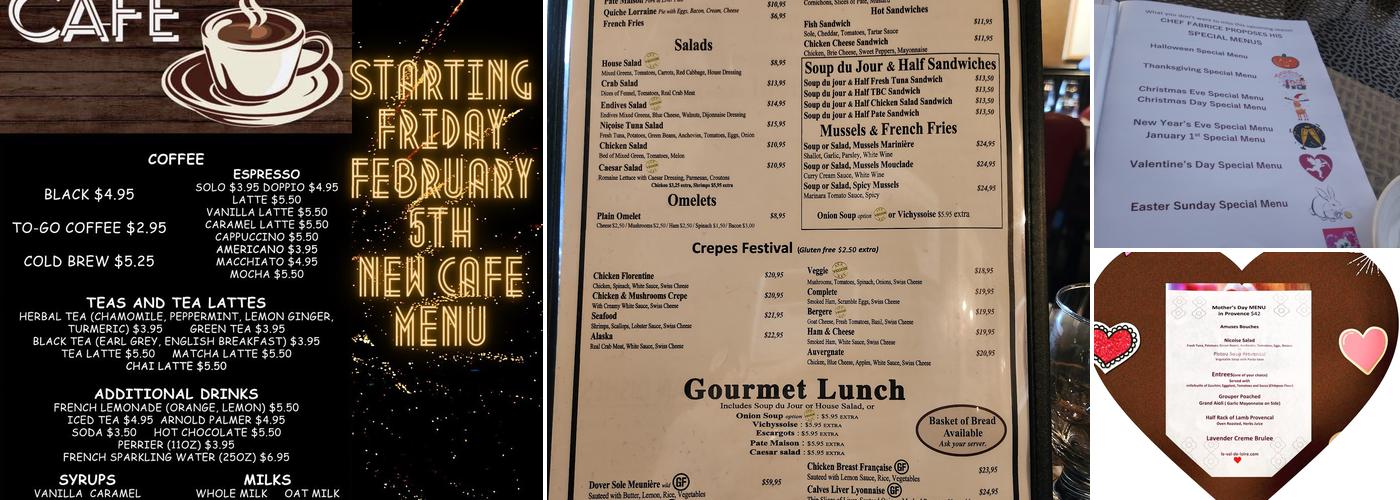 Le Val de Loire Restaurant Menu