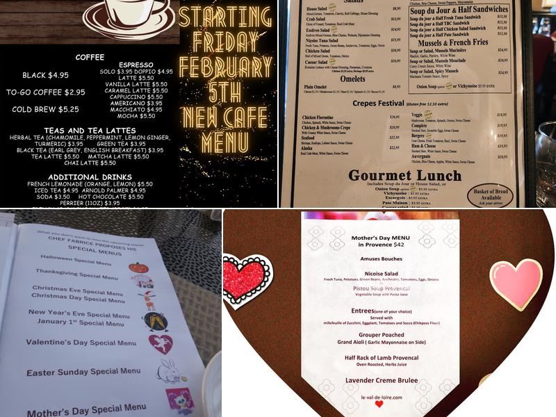 Le Val de Loire Restaurant Menu