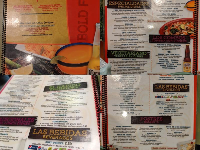 Hungry Amigos Menu