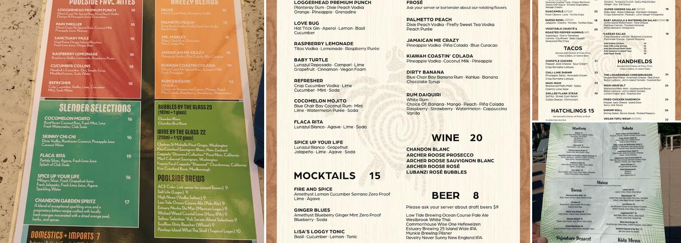 Loggerhead Grill Menu