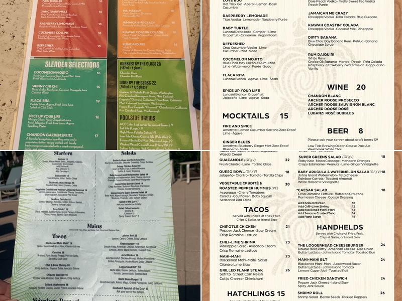 Loggerhead Grill Menu