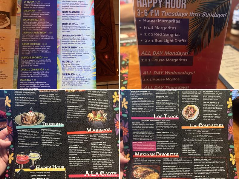 Chaparral Mexican And Cuban Restaurant Menu