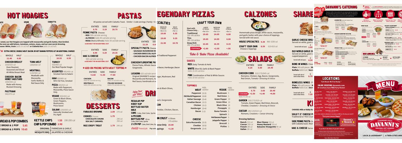 Davanni's Pizza & Hot Hoagies Menu