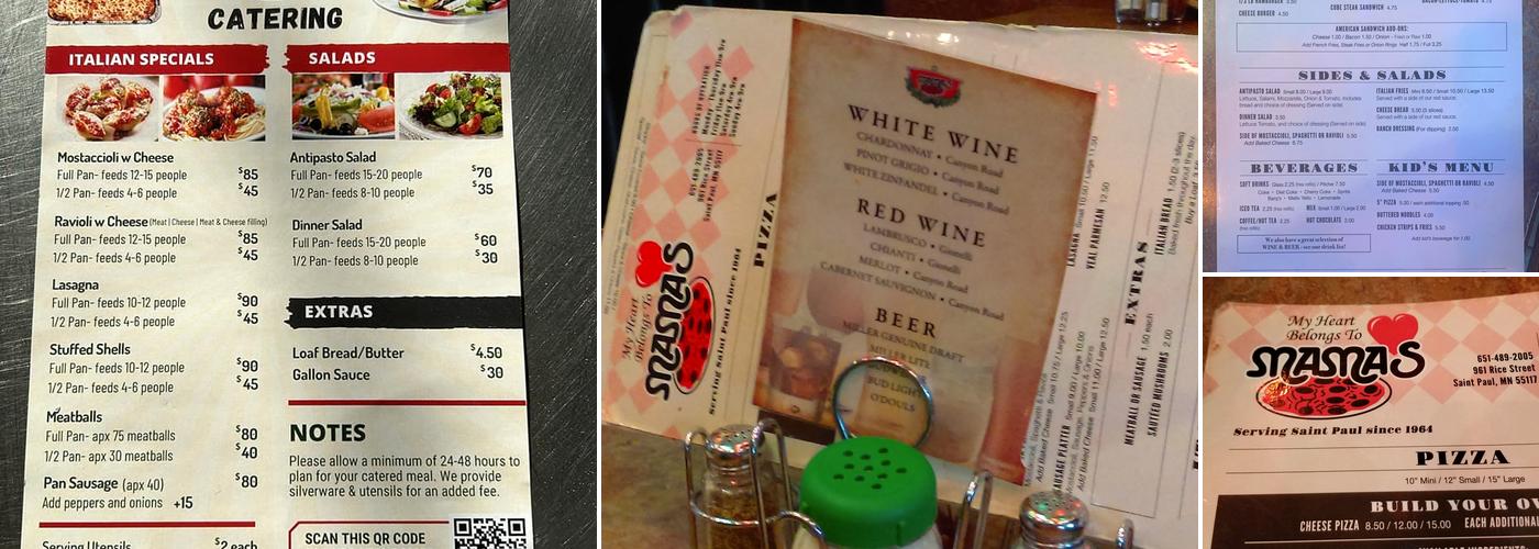 Mama's Pizza Menu