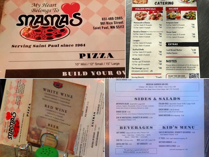 Mama's Pizza Menu