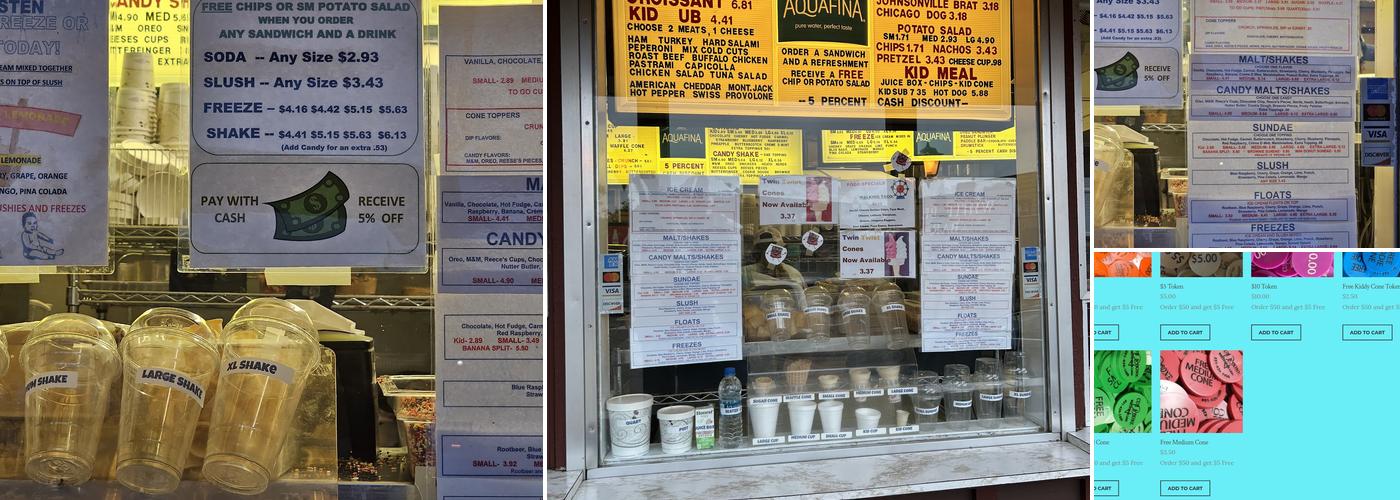 Cup And Cone Menu