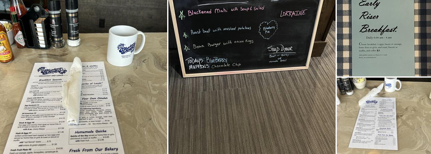 The Blueberry Muffin Menu