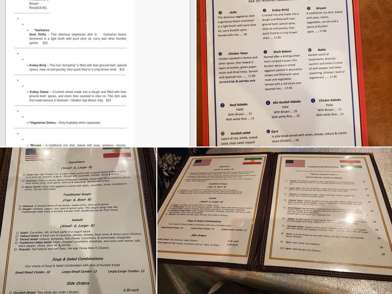 Babani's Menu