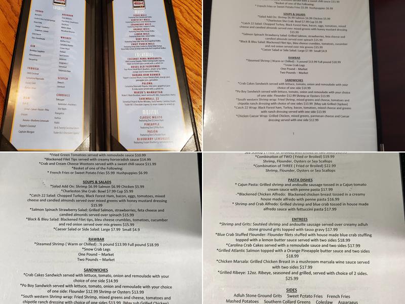 Catch 22 Menu