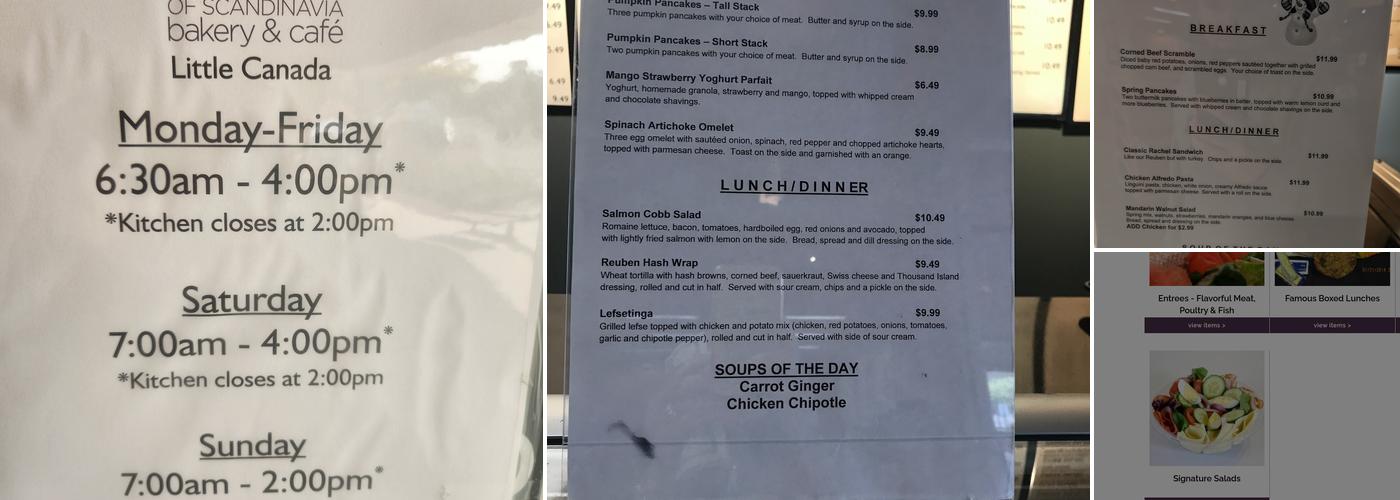 Taste of Scandinavia Bakery & Cafe Menu