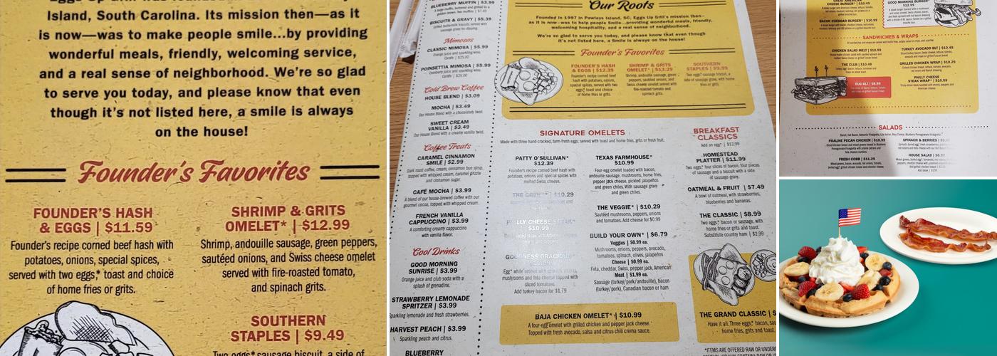 Eggs Up Grill Menu