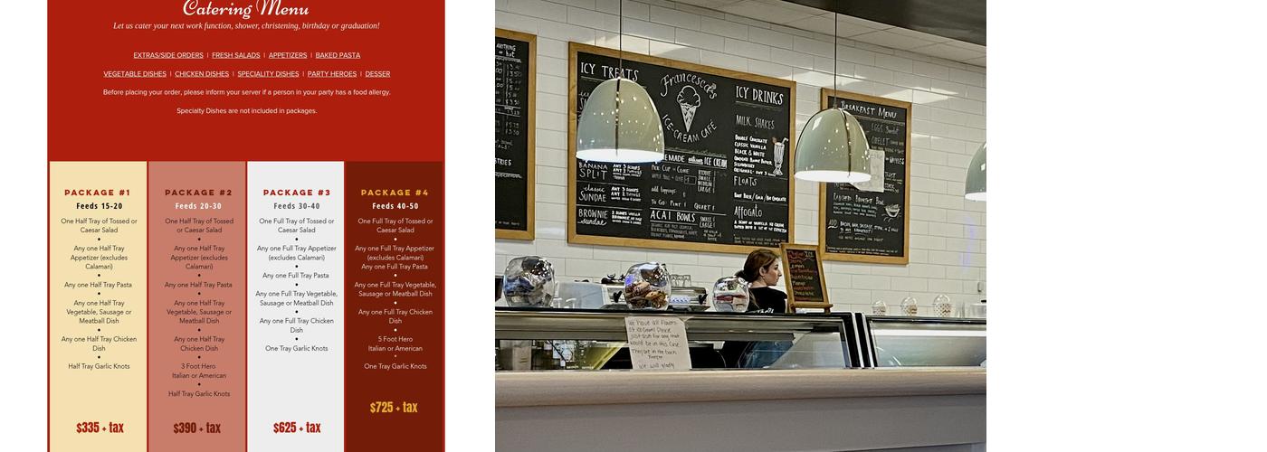 Francesca's Menu