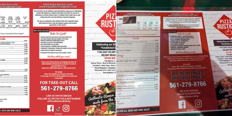 Pizza Rustica Delray Menu