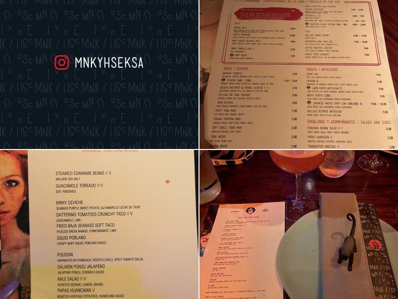 MNKY HSE Menu
