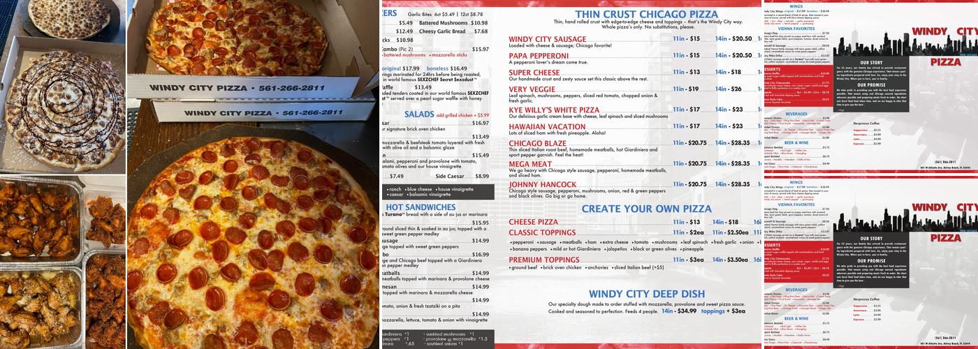 Windy City Pizza Menu