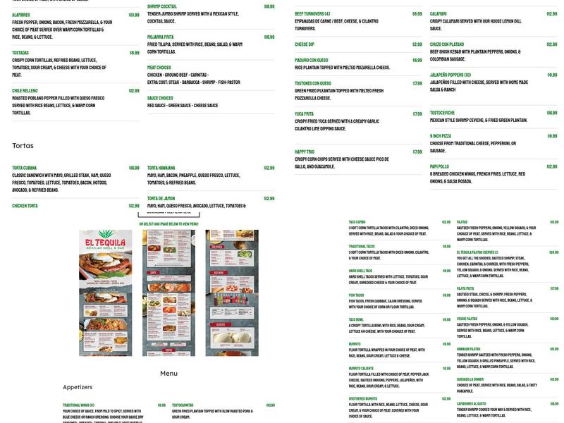 El Tequila Mexican Grill & Bar Menu