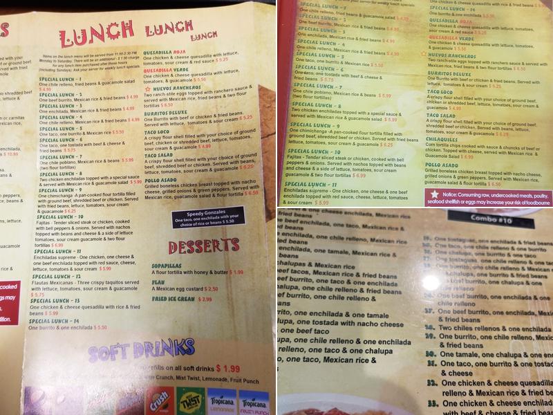 Yucatan Menu