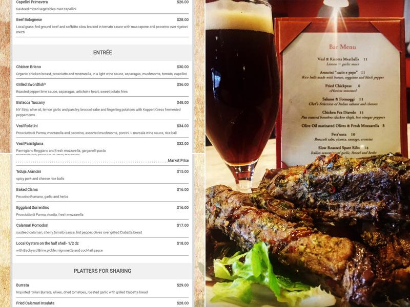 Touch of Venice Menu