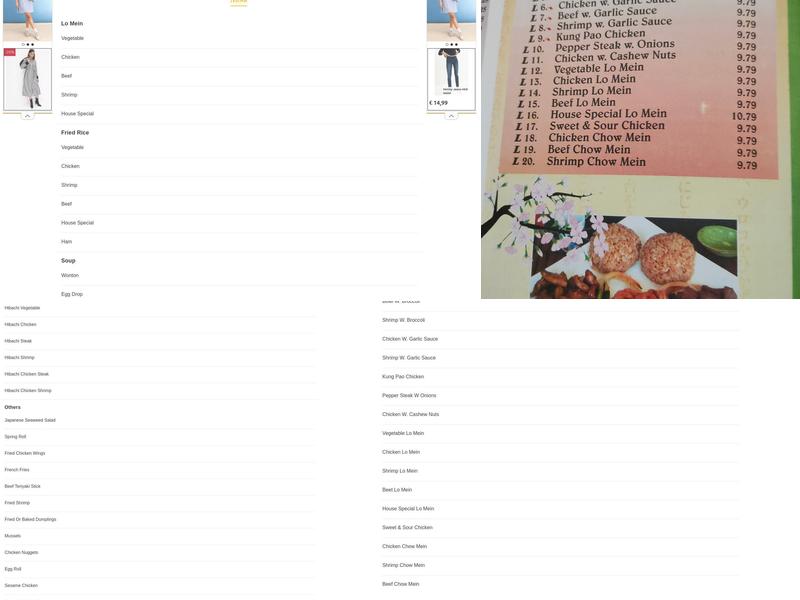 Yummy Japanese Grill Menu