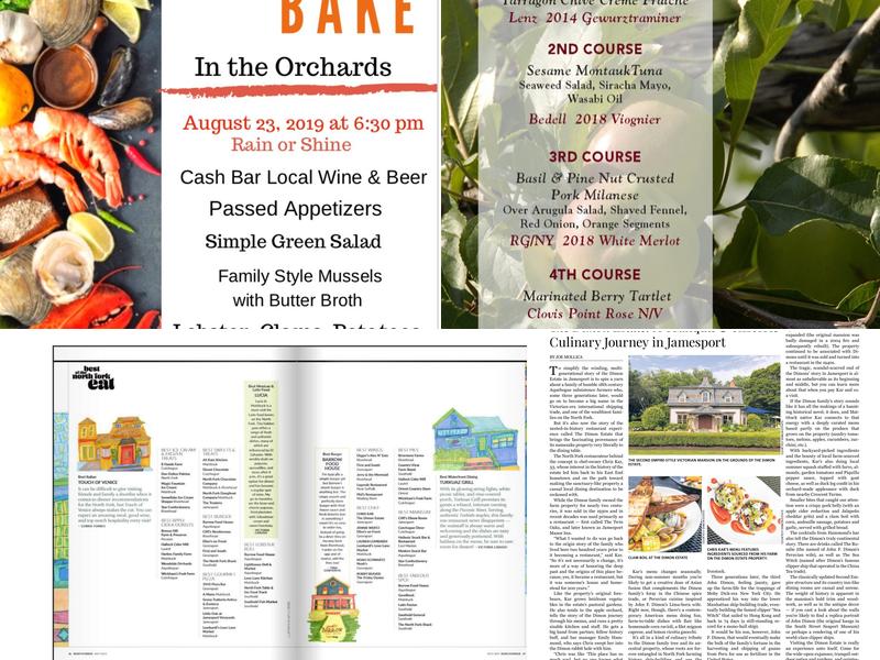 The Dimon Estate Menu