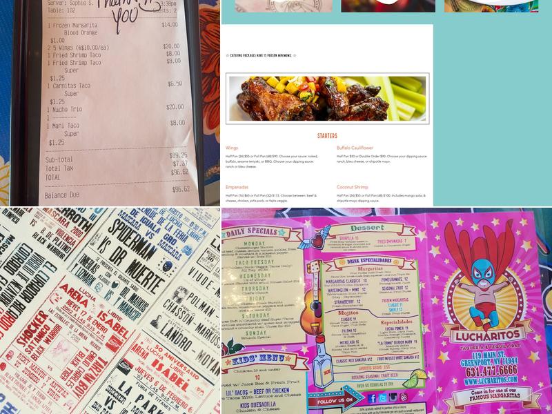 Lucharitos Menu