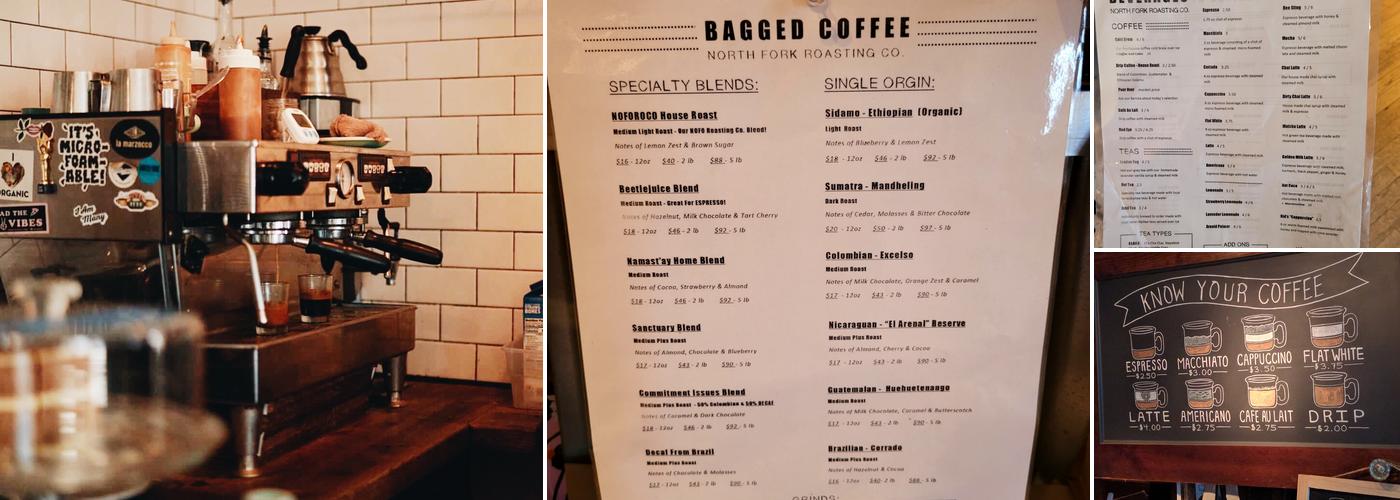 North Fork Roasting Co. Menu