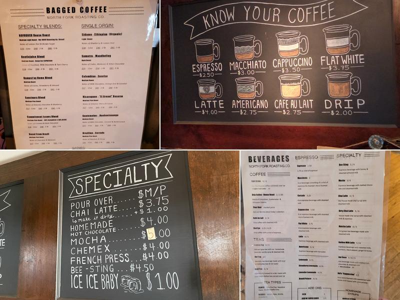 North Fork Roasting Co. Menu