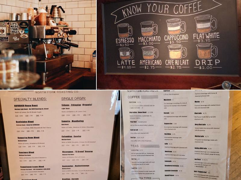 North Fork Roasting Co. Menu