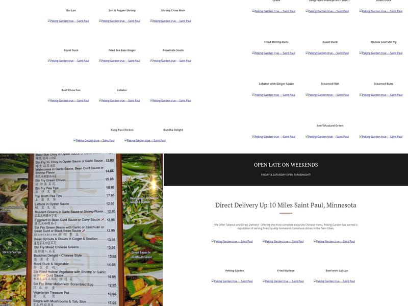 Peking Garden Menu