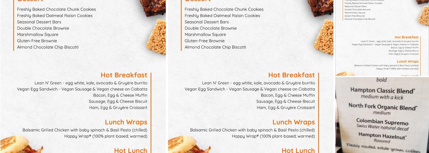 Hampton Coffee Company Menu