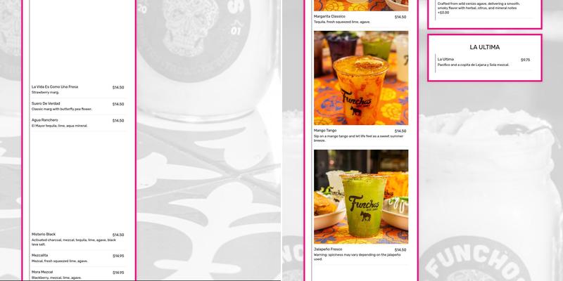 FUNCHOS certified tacologist Menu