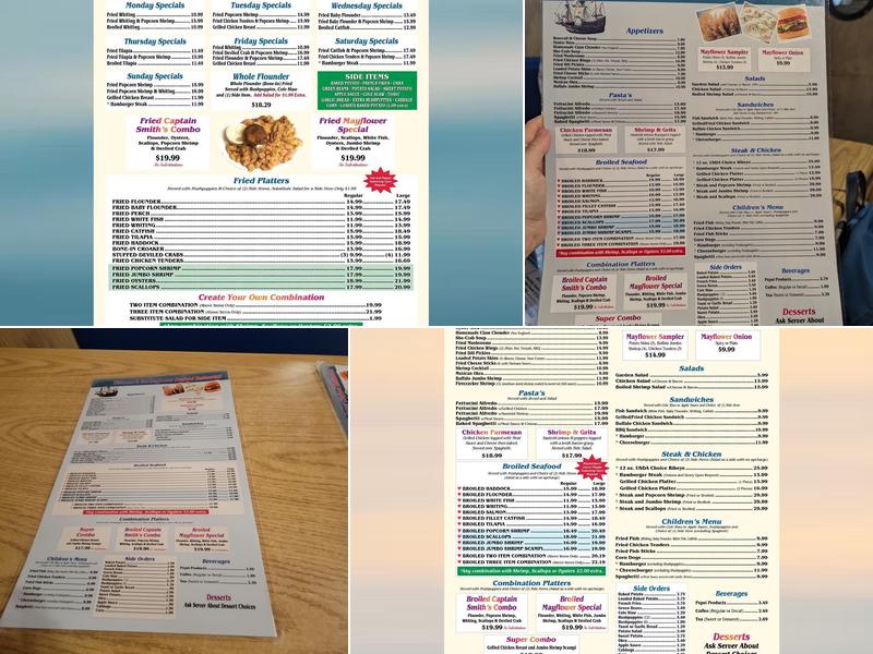 Mayflower Seafood Restaurant Menu