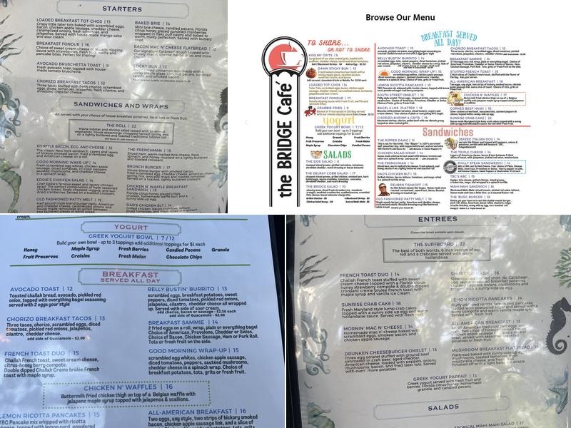 the Bridge Café Menu