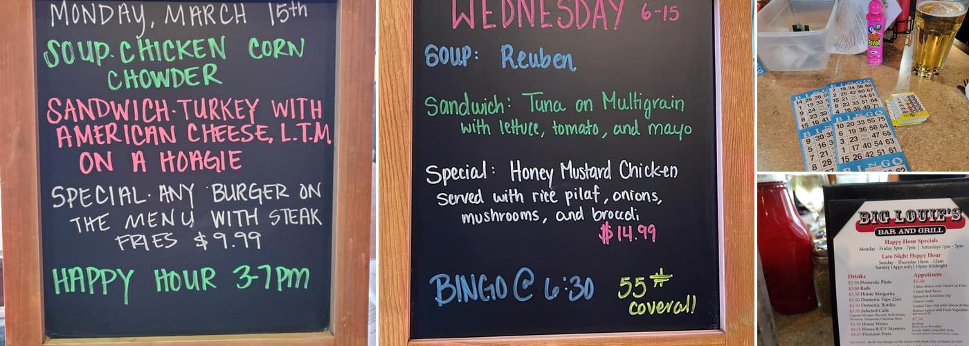 Big Louie's Bar And Grill Menu