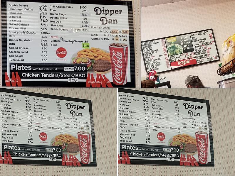 Dipper Dan Menu