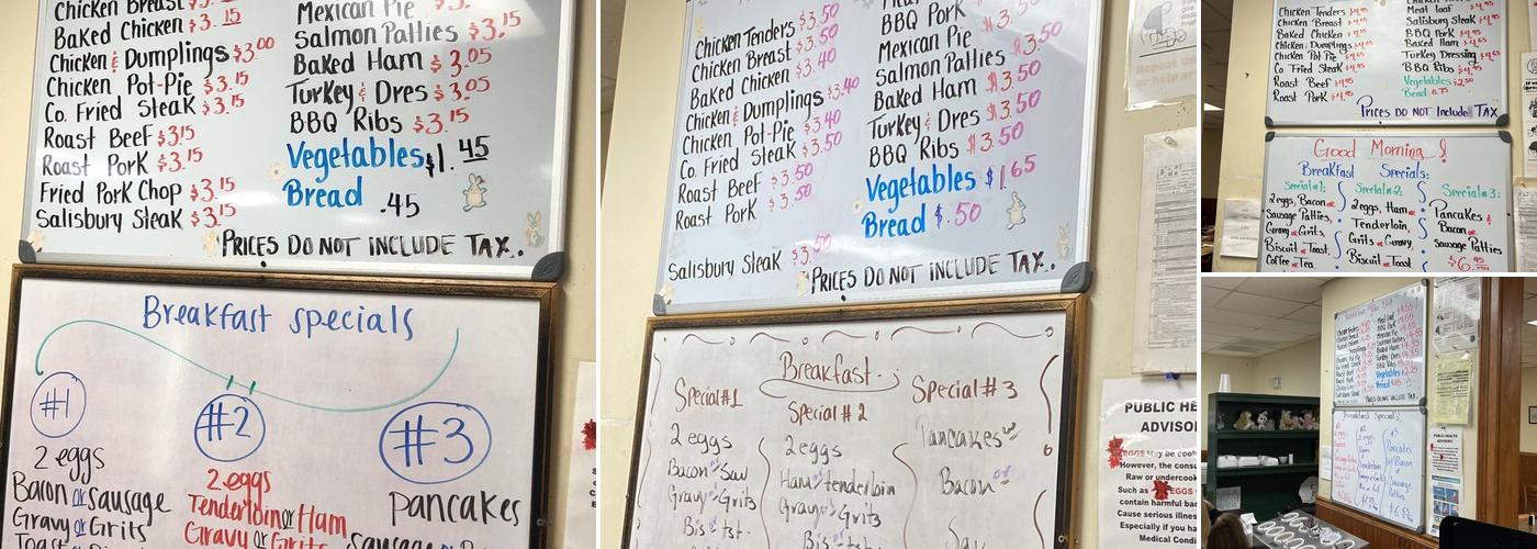 Rabbittown Cafe Menu