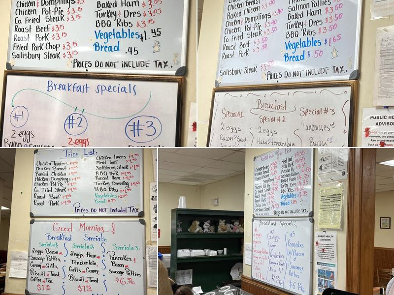 Rabbittown Cafe Menu