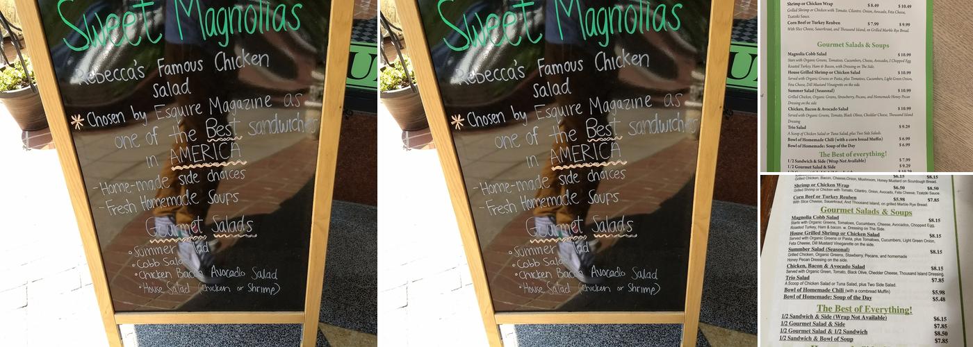 Sweet Magnolia's Cafe & Bakery Menu