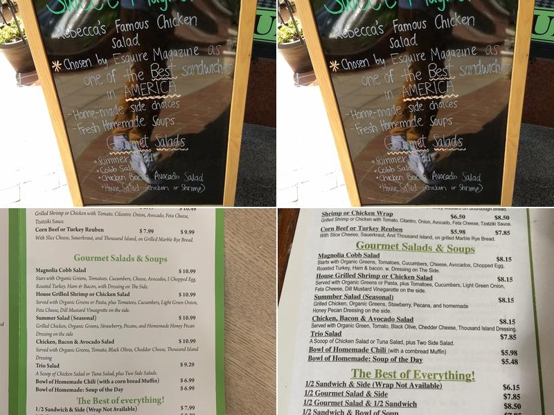 Sweet Magnolia's Cafe & Bakery Menu