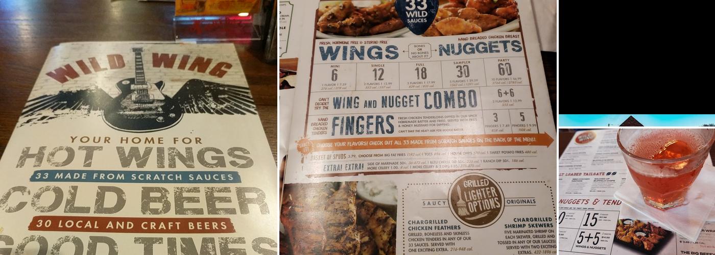 Wild Wing Cafe Menu